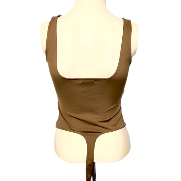 Good American Scuba Modern Tank Brown Bodysuit Size 2/Medium - Picture 8 of 10
